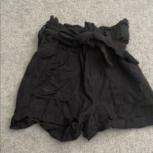 Black formal shorts